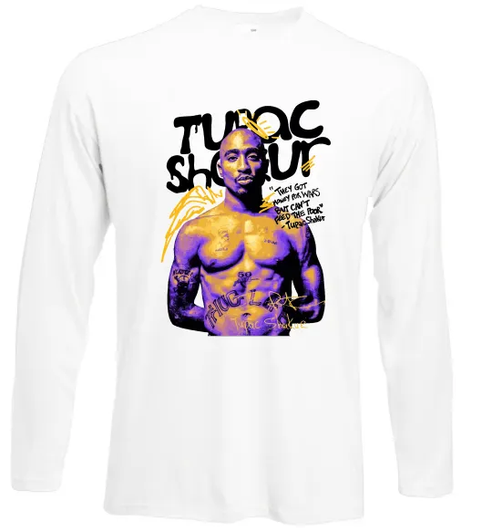 Лонгслів Tupac Shakur they got money Білий фото