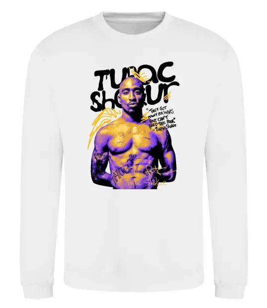 Світшот Tupac Shakur they got money Білий фото