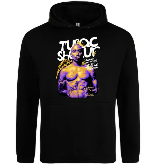 Чоловіча толстовка (худі) Tupac Shakur they got money Чорний фото