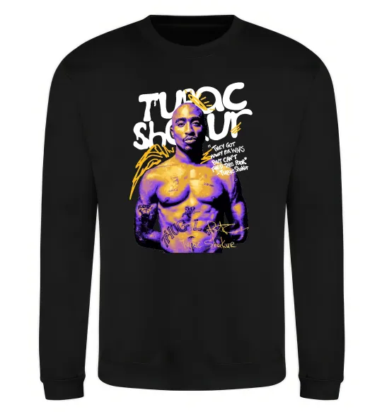 Світшот Tupac Shakur they got money Чорний фото