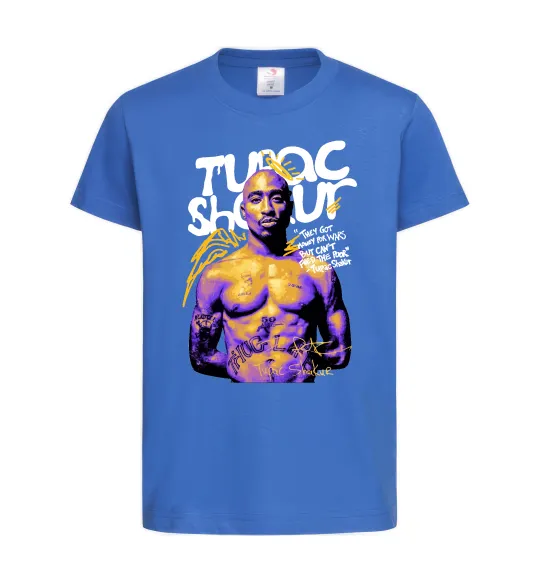 Дитяча футболка Tupac Shakur they got money Яскраво-синій фото