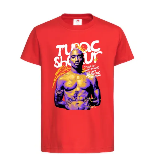 Дитяча футболка Tupac Shakur they got money Червоний фото