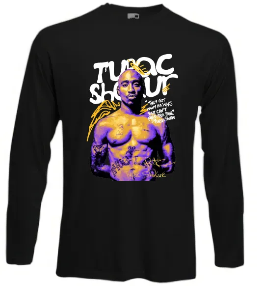 Лонгслів Tupac Shakur they got money Чорний фото