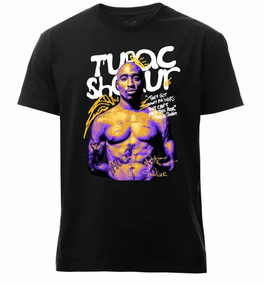 Мужская премиум футболка Tupac Shakur they got money Черный фото