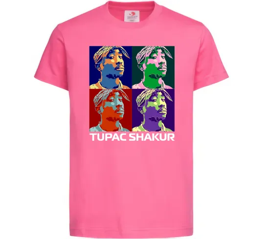 Дитяча футболка Тупак Шакур арт Яскраво-рожевий фото
