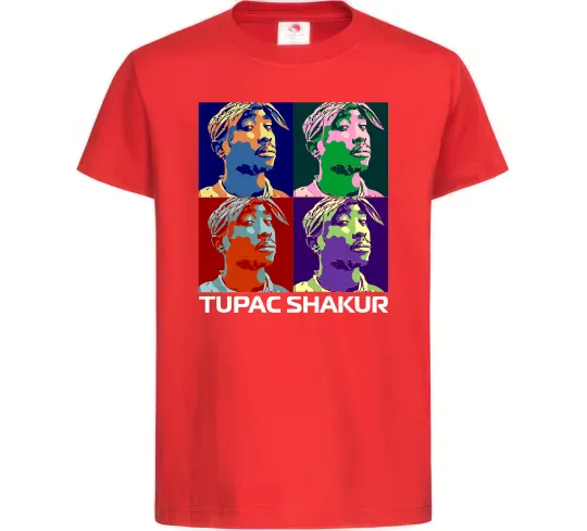 Дитяча футболка Тупак Шакур арт Червоний фото