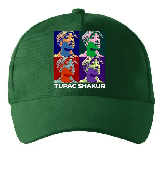 Кепка Тупак Шакур арт Темно-зеленый фото