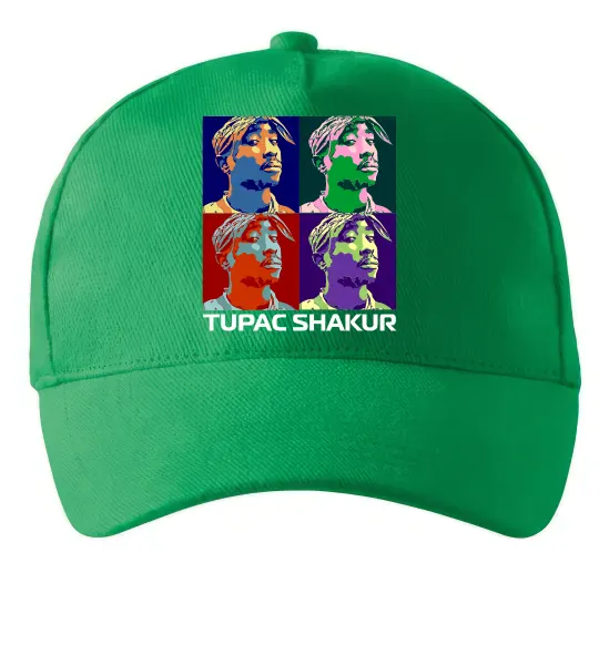 Кепка Тупак Шакур арт Зеленый фото