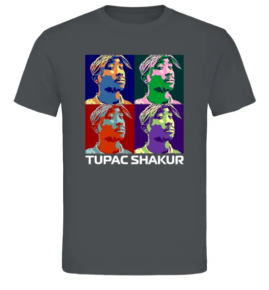 Мужская футболка Тупак Шакур арт Графит фото
