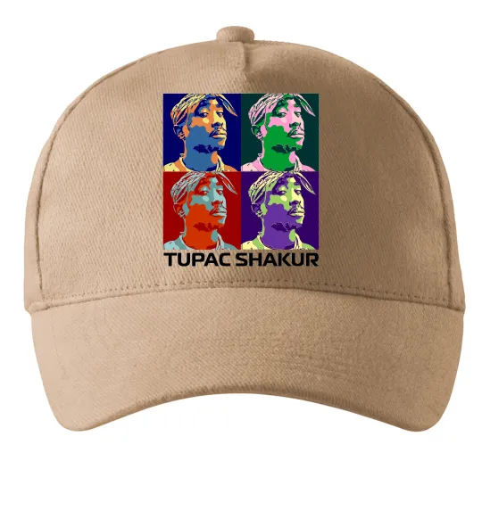 Кепка Тупак Шакур арт Пісочний фото