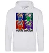 Женская толстовка (худи) Тупак Шакур арт Серый меланж фото