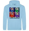 Жіноча толстовка (худі) Тупак Шакур арт Блакитний фото