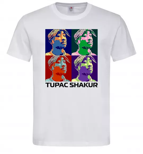 Мужская футболка Тупак Шакур арт Белый фото