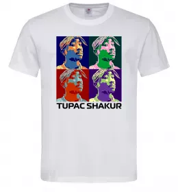 Мужская футболка Тупак Шакур арт Белый фото