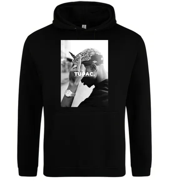 Женская толстовка (худи) 2PAC Shakur Черный фото
