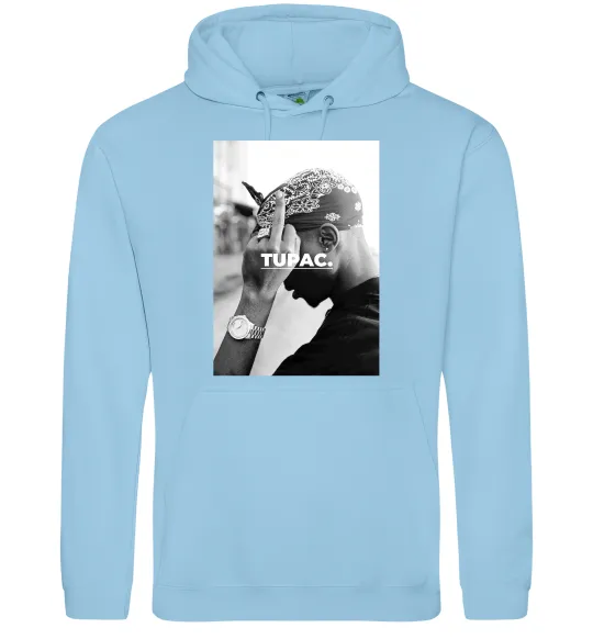 Женская толстовка (худи) 2PAC Shakur Голубой фото