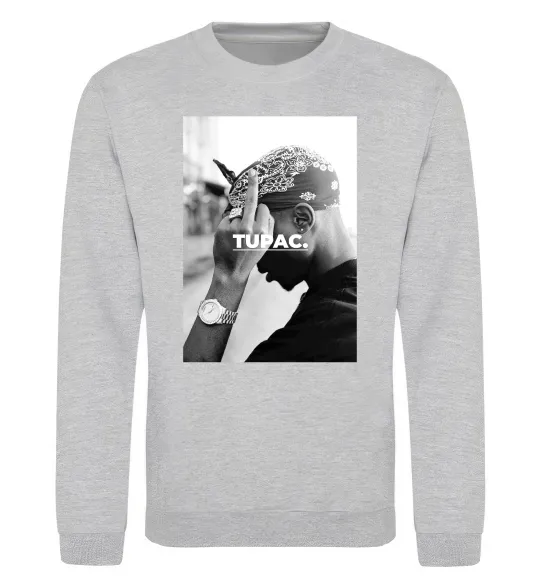 Свитшот 2PAC Shakur Серый меланж фото
