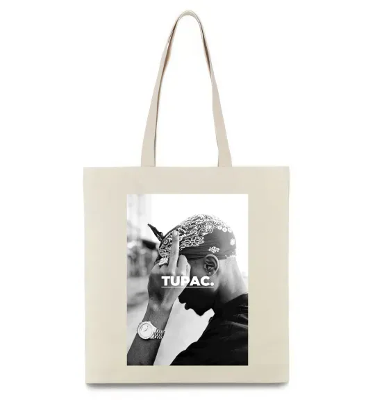 Эко-сумка 2PAC Shakur Бежевый фото