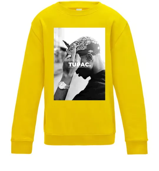 Детский Свитшот 2PAC Shakur Солнечно желтый фото