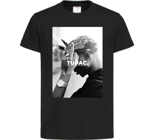 Детская футболка 2PAC Shakur Черный фото
