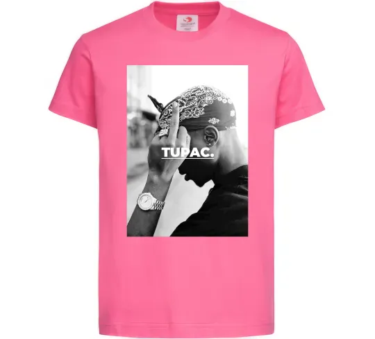 Детская футболка 2PAC Shakur Ярко-розовый фото