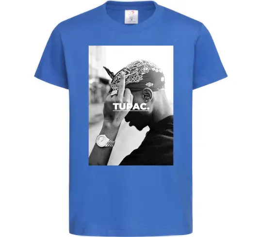 Детская футболка 2PAC Shakur Ярко-синий фото