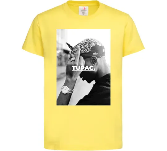 Детская футболка 2PAC Shakur Лимонный фото