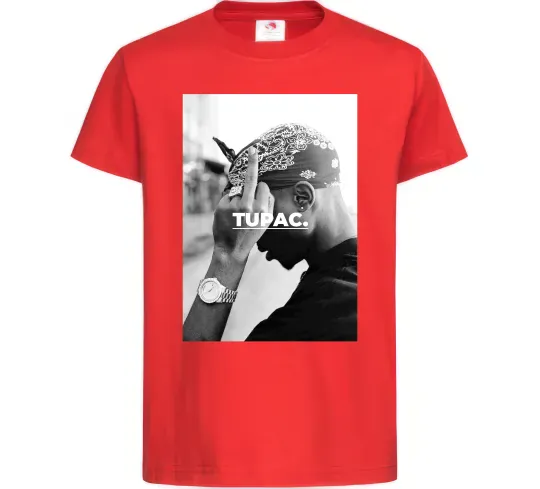 Детская футболка 2PAC Shakur Красный фото