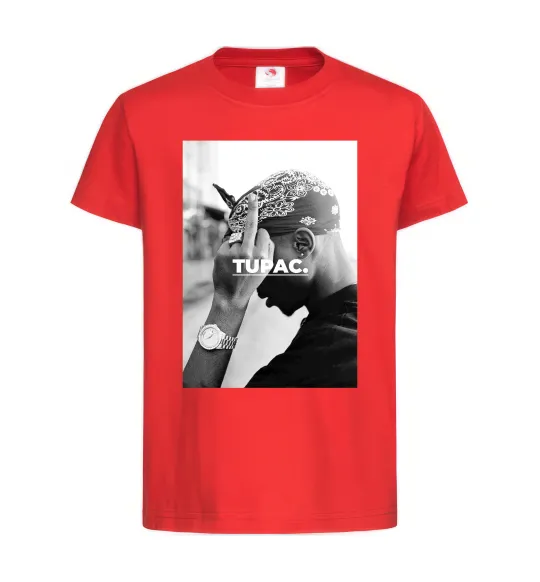 Детская футболка 2PAC Shakur Красный фото