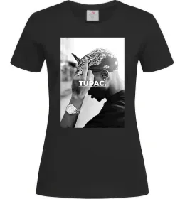Женская футболка 2PAC Shakur Черный фото