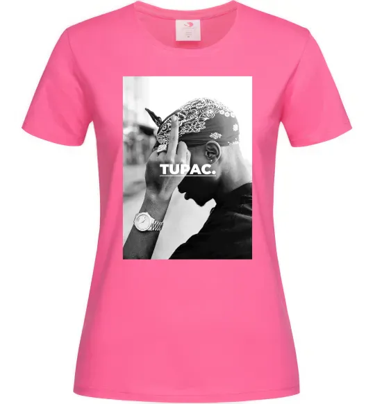 Женская футболка 2PAC Shakur Ярко-розовый фото