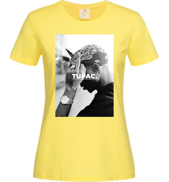 Женская футболка 2PAC Shakur Лимонный фото
