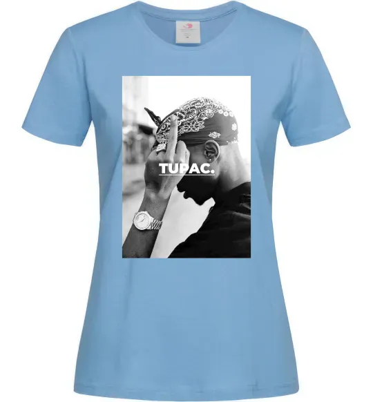Женская футболка 2PAC Shakur Голубой фото