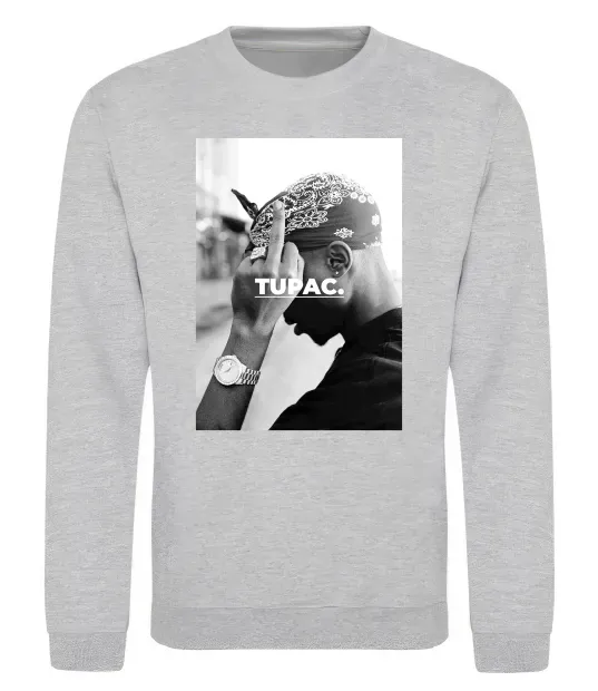 Свитшот 2PAC Shakur Серый меланж фото