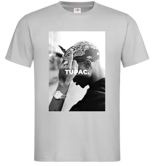 Мужская футболка 2PAC Shakur Серый фото
