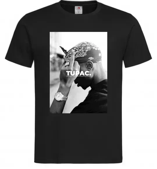 Мужская футболка 2PAC Shakur Черный фото