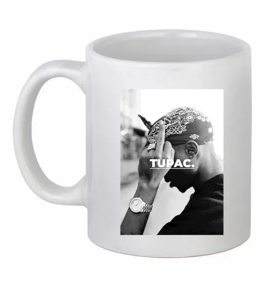 Чашка керамическая 2PAC Shakur Белый фото