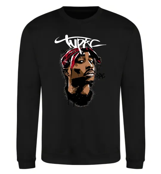 Свитшот 2PAC graffiti Черный фото