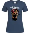 Женская футболка 2PAC graffiti Темно-синий фото
