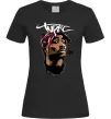Женская футболка 2PAC graffiti Черный фото