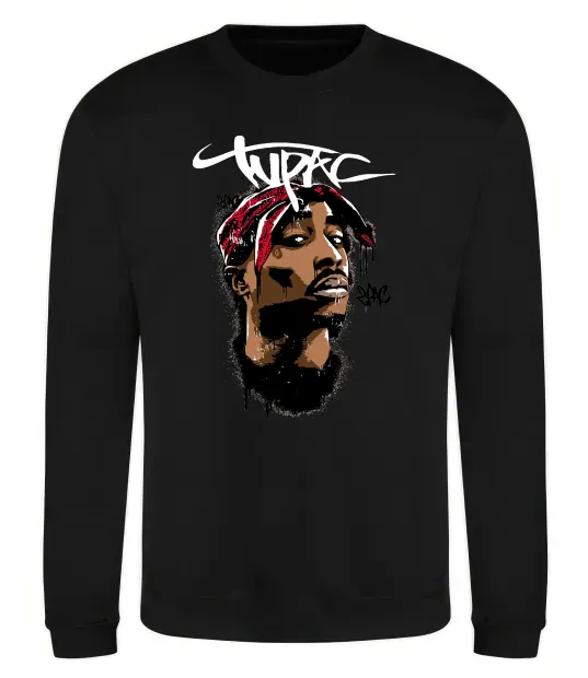Свитшот 2PAC graffiti Черный фото