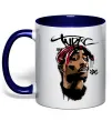 Чашка с цветной ручкой 2PAC graffiti Глубокий темно-синий фото