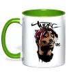 Чашка с цветной ручкой 2PAC graffiti Зеленый фото