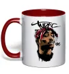 Чашка с цветной ручкой 2PAC graffiti Красный фото