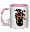 Чашка с цветной ручкой 2PAC graffiti Нежно розовый фото