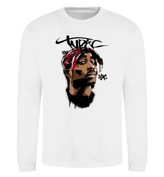 Свитшот 2PAC graffiti Белый фото