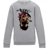 Детский Свитшот 2PAC graffiti Серый меланж фото