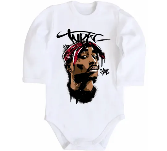 Детский боди 2PAC graffiti Белый фото