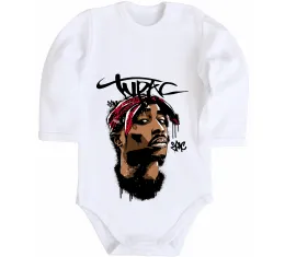 Детский боди 2PAC graffiti Белый фото