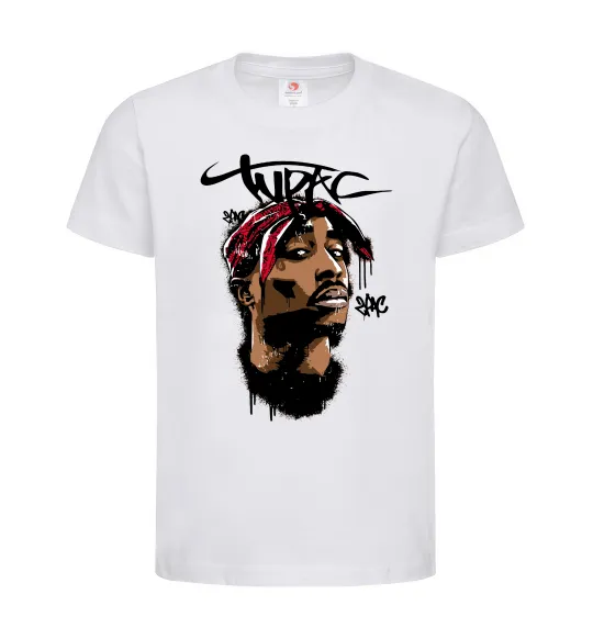 Дитяча футболка 2PAC graffiti Білий фото